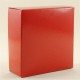 Kırmızı Renk Asetat Kapaklı Karton Kutu 8x8x3 Cm