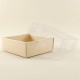 Krem Rengi Asetat Kapaklı Karton Kutu 8x8x3 Cm