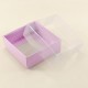 Lila Renk Asetat Kapaklı Karton Kutu 8x8x3 Cm