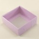 Lila Renk Asetat Kapaklı Karton Kutu 8x8x3 Cm