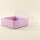 Lila Renk Asetat Kapaklı Karton Kutu 8x8x3 Cm