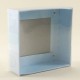 Mavi Renk Asetat Kapaklı Karton Kutu 8x8x3 Cm