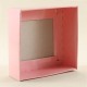 Pembe Renk Asetat Kapaklı Karton Kutu 8x8x3 Cm