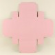 Pembe Renk Asetat Kapaklı Karton Kutu 8x8x3 Cm