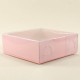 Pembe Renk Asetat Kapaklı Karton Kutu 8x8x3 Cm