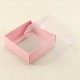 Pembe Renk Asetat Kapaklı Karton Kutu 8x8x3 Cm