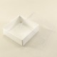 Beyaz Renk Asetat Kapaklı Kutu 8x8x3 Cm 10 adet