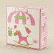 Kız Bebek Baby Shower Asetat Kapaklı Kutu 8x8x3 Cm