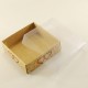 Kraft (Doğal) İçiçe Kalpli Asetat Kapaklı Kutu 8x8x3 Cm