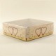 Kraft (Doğal) İçiçe Kalpli Asetat Kapaklı Kutu 8x8x3 Cm