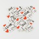 Love Popart Desenli Karton Lokum Kutusu 4x3x2.5 Cm