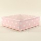 Pembe Puantiyeli Asetat Kapaklı Kutu 8x8x3 Cm