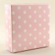 Pembe Puantiyeli Asetat Kapaklı Kutu 8x8x3 Cm