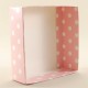 Pembe Puantiyeli Asetat Kapaklı Kutu 8x8x3 Cm