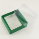 Yeşil Renk Asetat Kapaklı Karton Kutu 8x8x3 Cm