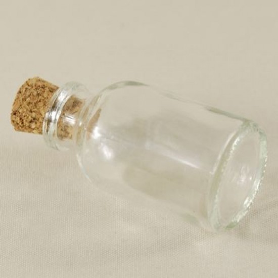 Mantar Tıpalı Cam Sunum Şişesi  3 cm x 6 cm (20 cc)