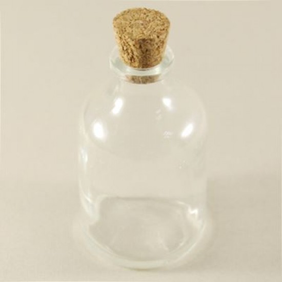 Mantar Tıpalı Cam Sunum Şişesi  4 cm x 7 cm (50 cc)