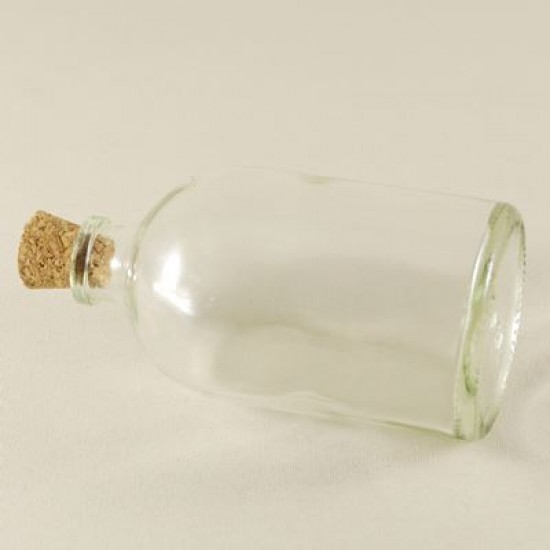 Mantar Tıpalı Cam Sunum Şişesi  5 cm x 9.5 cm (100 cc)