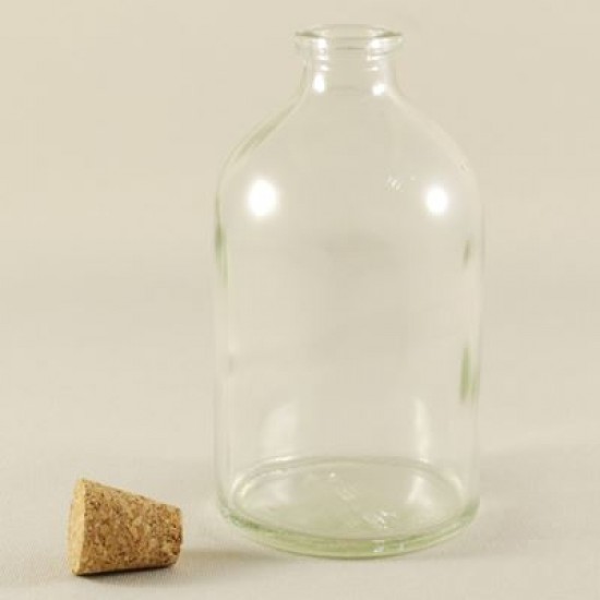 Mantar Tıpalı Cam Sunum Şişesi  5 cm x 9.5 cm (100 cc)