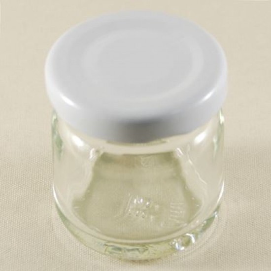 Metal Kapaklı Cam Sunum Kavanozu  4 cm x 5 cm (40 cc)