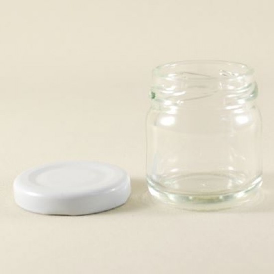 Metal Kapaklı Cam Sunum Kavanozu  4 cm x 5 cm (40 cc)