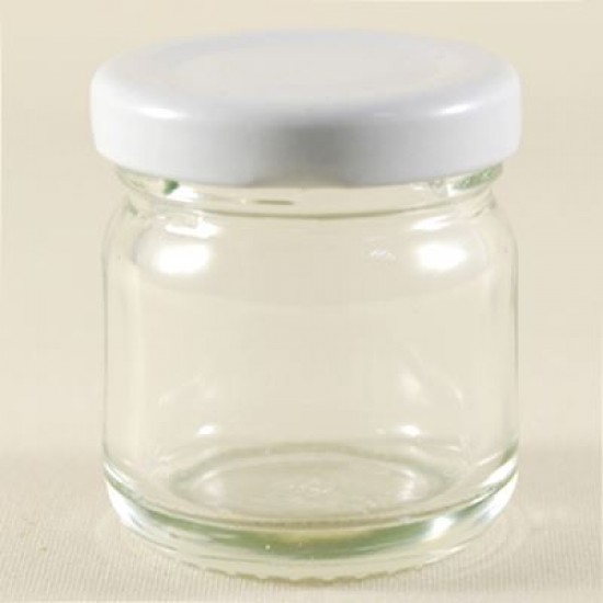 Metal Kapaklı Cam Sunum Kavanozu  4 cm x 5 cm (40 cc)