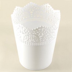 Beyaz Yuvarlak Plastik Sunum Kovası