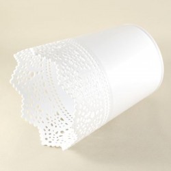 Beyaz Yuvarlak Plastik Sunum Kovası