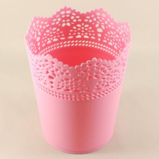 Pembe Yuvarlak Plastik Sunum Kovası