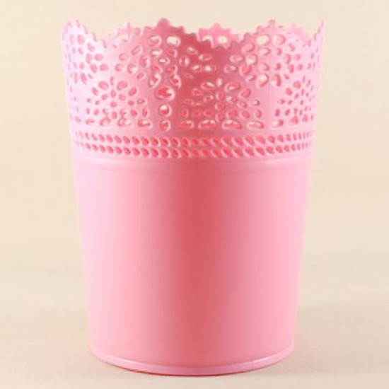 Pembe Yuvarlak Plastik Sunum Kovası