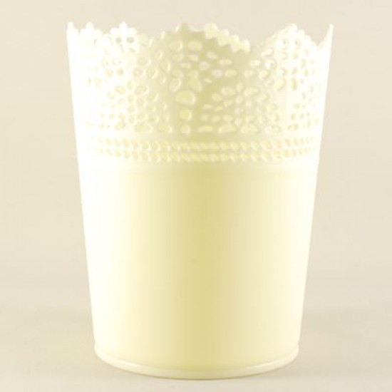 Sarı Yuvarlak Plastik Sunum Kovası