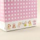 Bebek Figürlü Pembe Puantiyeli Karton Çanta 11X11X5 Cm 10 Adet