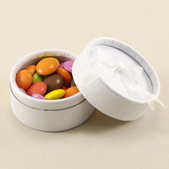 Beyaz Yuvarlak Şeker Ve Yüzük Kutusu 5.5x3.5 cm