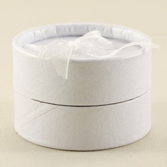 Beyaz Yuvarlak Şeker Ve Yüzük Kutusu 5.5x3.5 cm