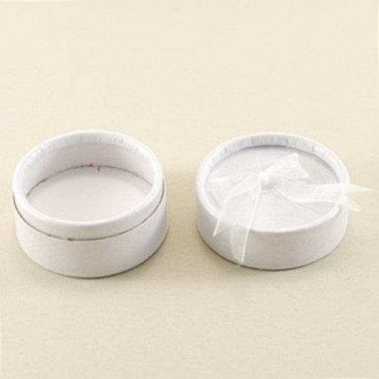 Beyaz Yuvarlak Şeker Ve Yüzük Kutusu 5.5x3.5 cm