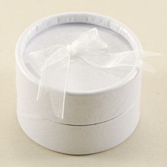 Beyaz Yuvarlak Şeker Ve Yüzük Kutusu 5.5x3.5 cm