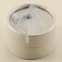 Gri Yuvarlak Şeker Ve Yüzük Kutusu 5.5x3.5 cm