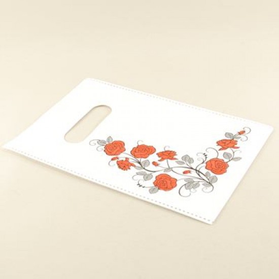 Gül Figürlü El Geçirmeli Sedef Poşet 13X19.5 Cm 100 Adet