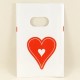 Kırmızı Kalpli El Geçirmeli Sedef Poşet 10X15 Cm 100 Adet