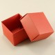 Kırmızı Karton Kapaklı Kutu 5x5x4 Cm