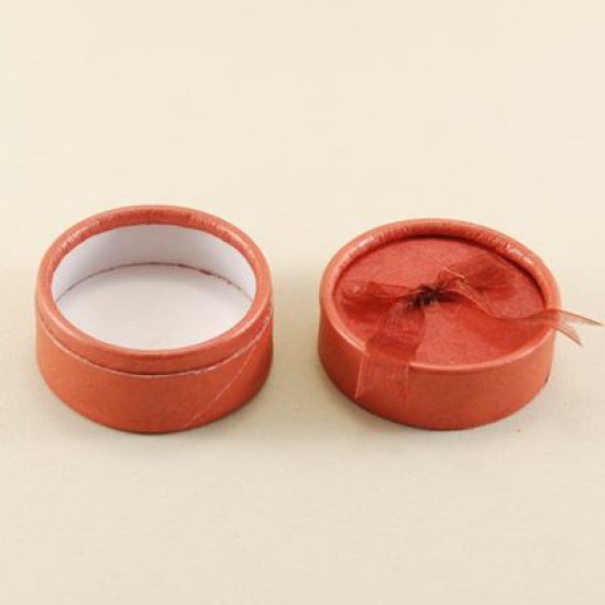 Kırmızı Yuvarlak Şeker Ve Yüzük Kutusu 5.5x3.5 cm