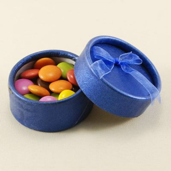 Lacivert Yuvarlak Şeker Ve Yüzük Kutusu 5.5x3.5 cm