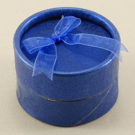 Lacivert Yuvarlak Şeker Ve Yüzük Kutusu 5.5x3.5 cm