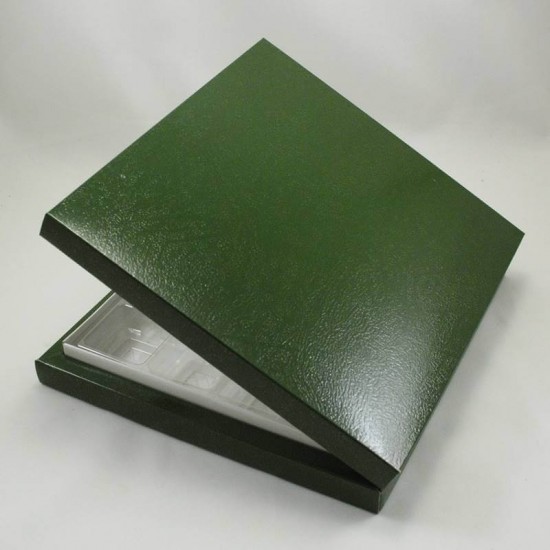 16 Bölmeli Madlen Çikolata Kutusu Yeşil Renkli