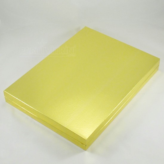 24 Bölmeli Madlen Çikolata Kutusu Gold (Altın) Renkli