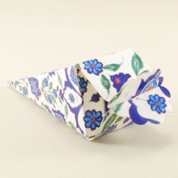 Mevlüt Külahı Karışık Çiçek Desenli 11x4 cm 10 Adet