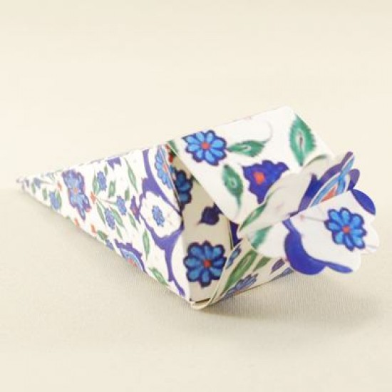 Mevlüt Külahı Karışık Çiçek Desenli 11x4 cm 10 Adet