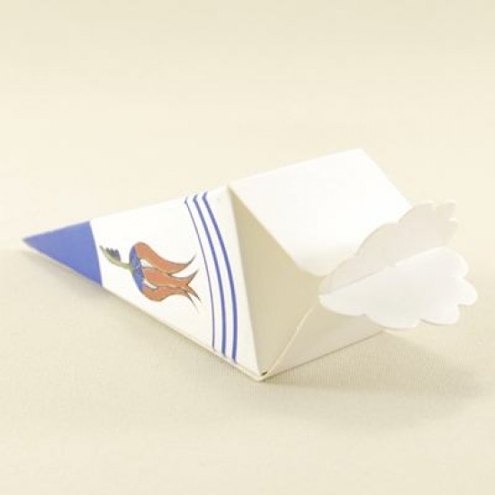 Mevlüt Külahı Küçük Lale Figürlü Mavi 11x4 cm 10 Adet