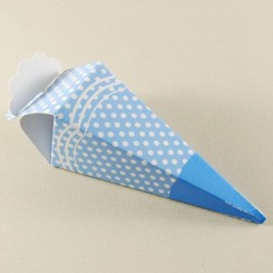 Mevlüt Külahı Mavi Beyaz Puantiyeli 11x4 cm 10 Adet