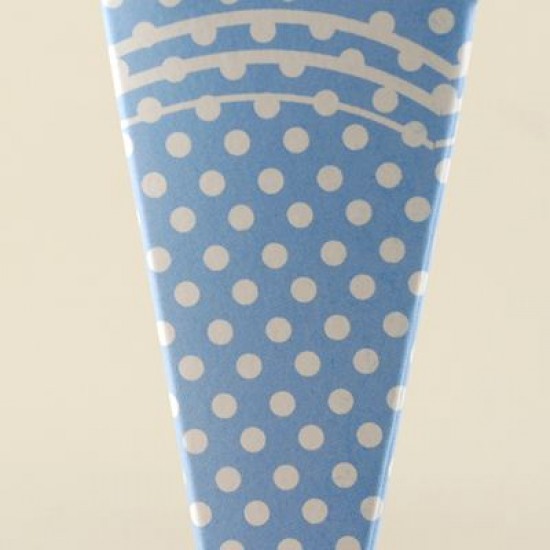 Mevlüt Külahı Mavi Beyaz Puantiyeli 11x4 cm 10 Adet